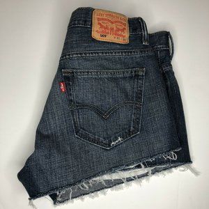 SALE Levi's 569 Sz M Cut Offs Shorts Distressed Boho
